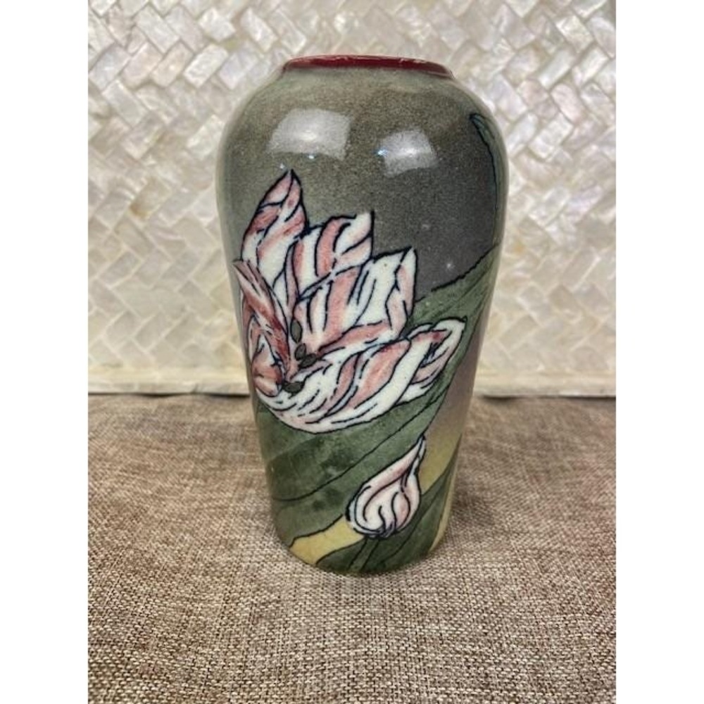 Santa Barbara Ceramic Designs SBCD Vase Signed 1980 Tulip Studio Pottery Vintage